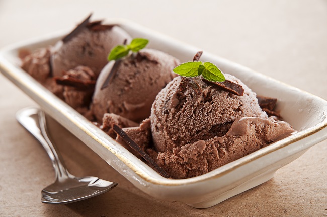 Crème glacée à la menthe chocolatée