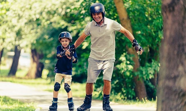 pere-fils-patin-roues-alignes