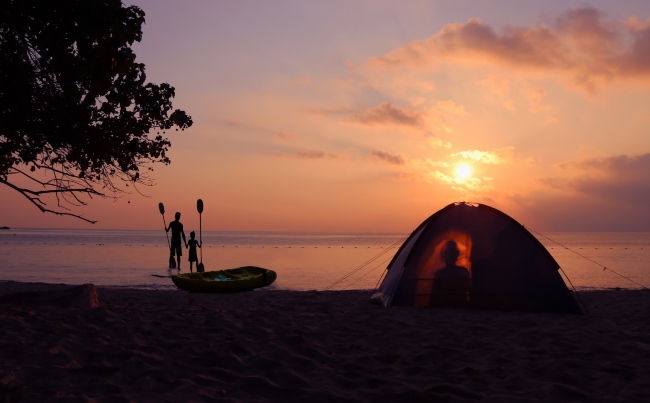 camping sur plage en Ontario