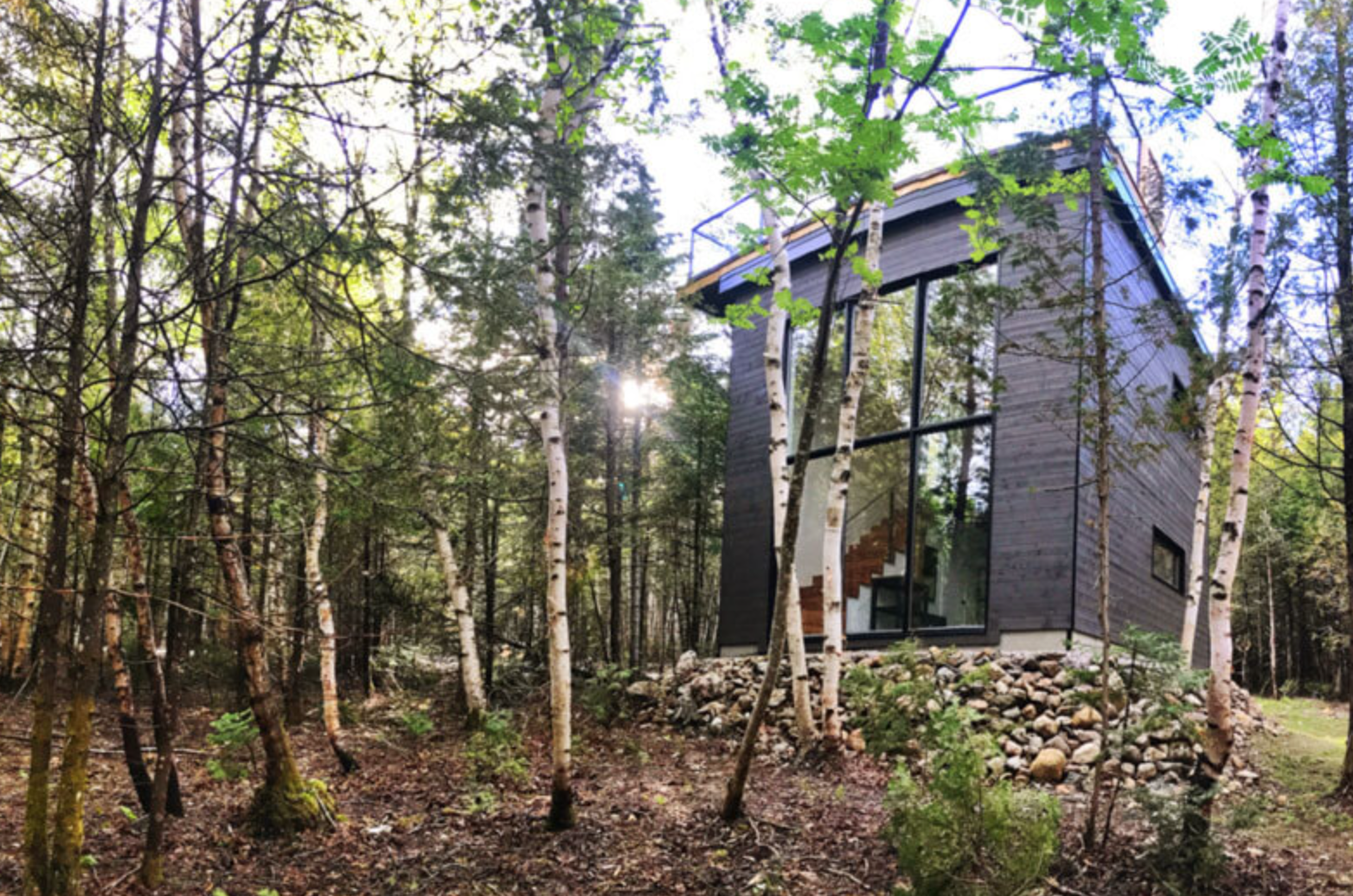 chalet en foret repere boral