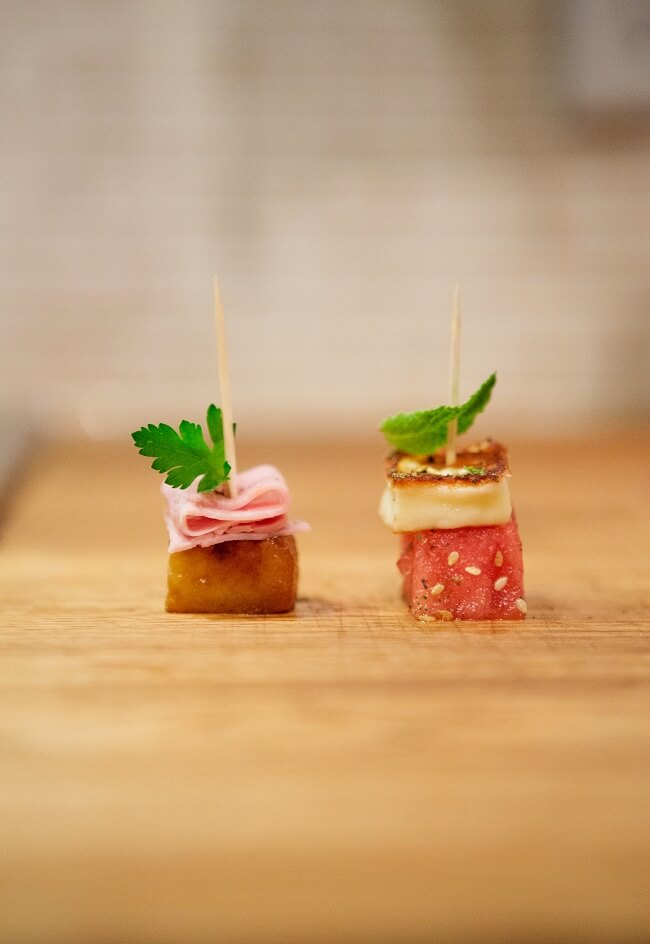 Bouchées salées-fruitées