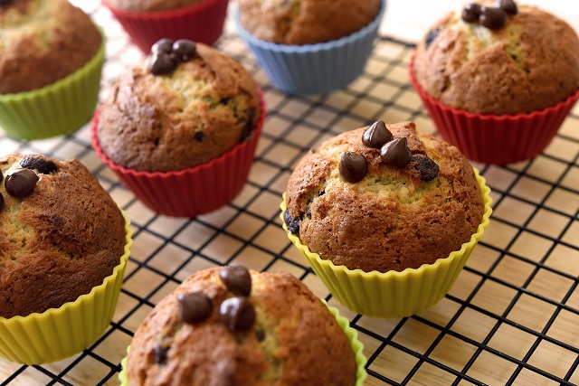 Muffins aux bananes et pépites de chocolat