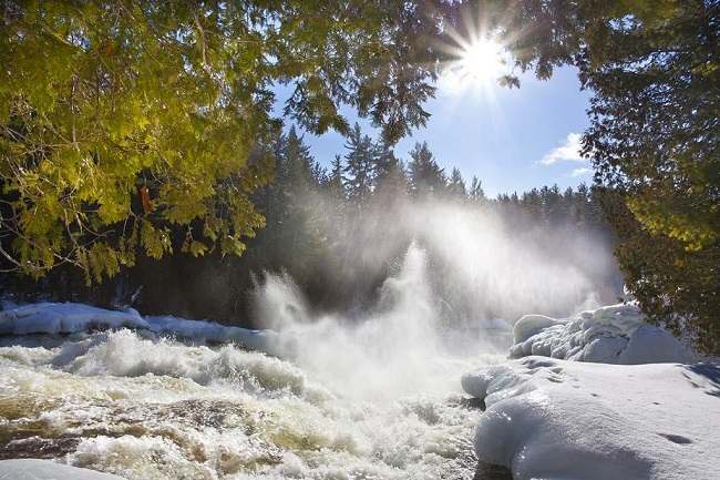 Cascades parc d'Opémican en Abitibi-Témiscamingue