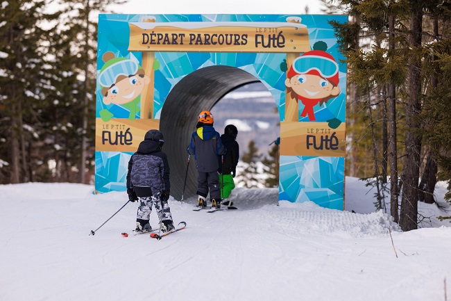 Centre de ski, ski, enfants, 