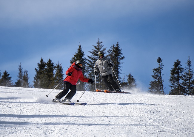 ski alpin, neige, montagne hiver