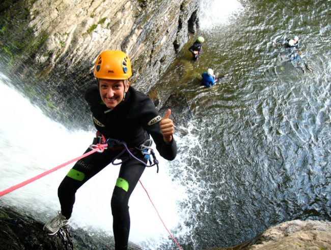 Canyoning à la chute Jean-Larose