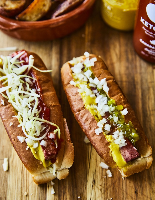 Hot-dog végé all dressed