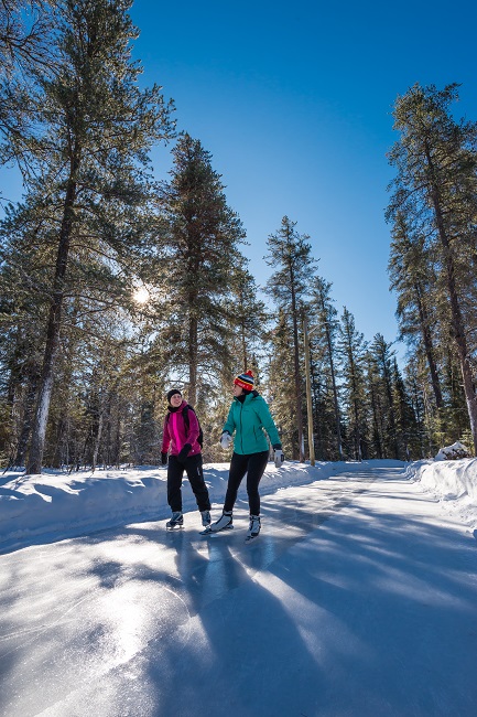 patiner dasn une foret a val dor