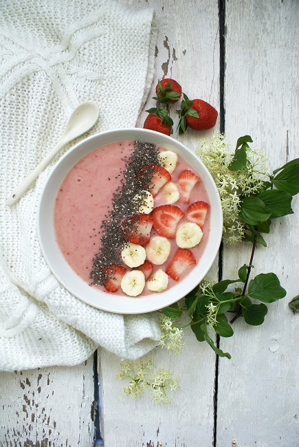 Smoothie fraises et bananes