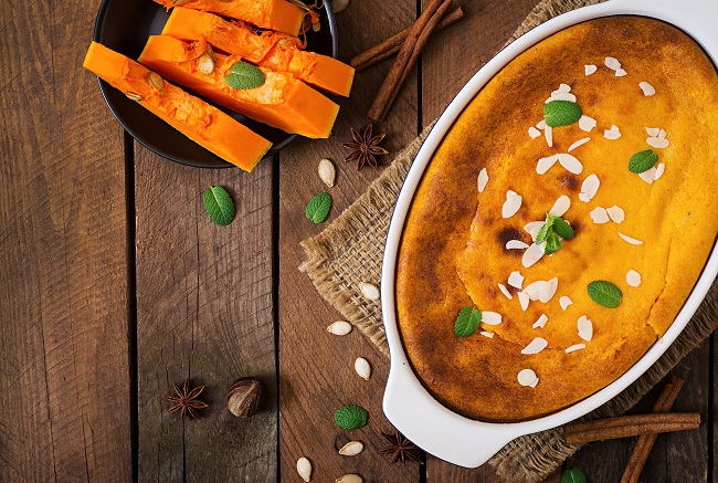 Pouding à la citrouille et à la vanille