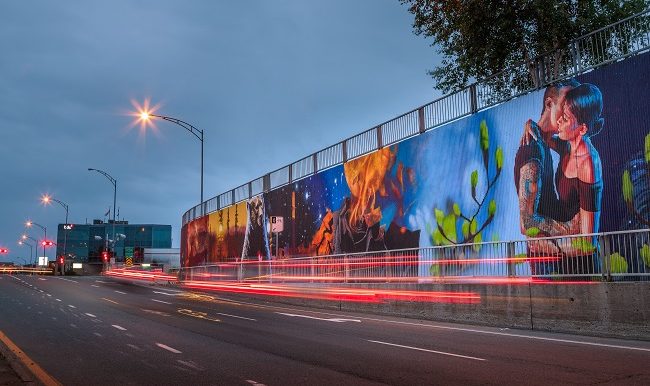 murale mur viaduc