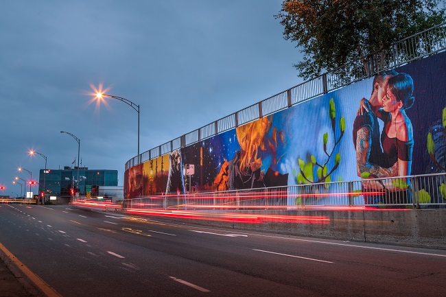murale mur viaduc